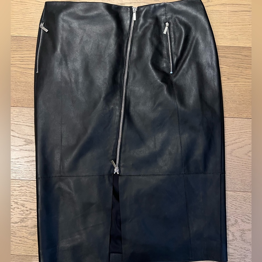 Lafayette 148 leather skirt